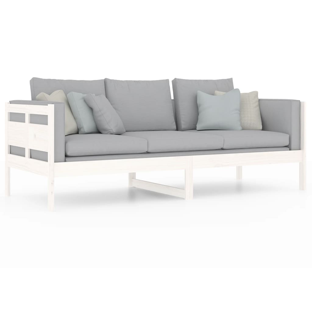 vidaXL Day Bed | White | Solid pine wood, plywood | Single