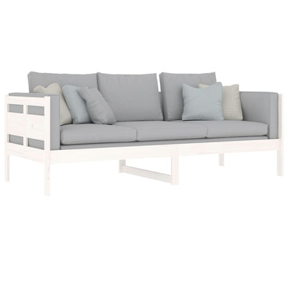 vidaXL Day Bed | White | Solid pine wood, plywood | Single