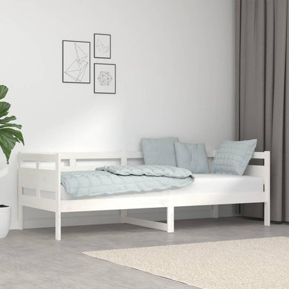 vidaXL Day Bed | White | Solid pine wood, plywood | Single