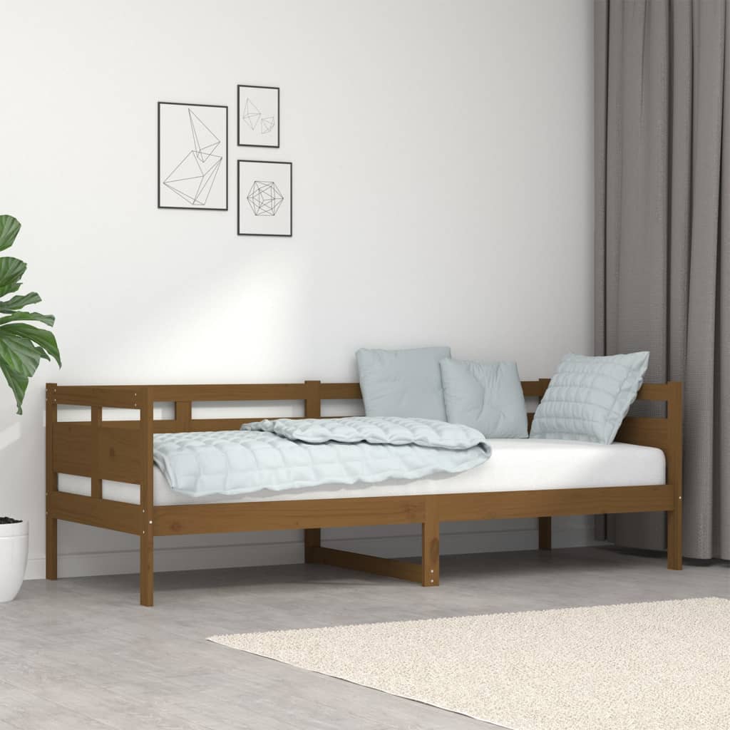 vidaXL Day Bed | Honey brown | Solid pine wood, plywood | Single