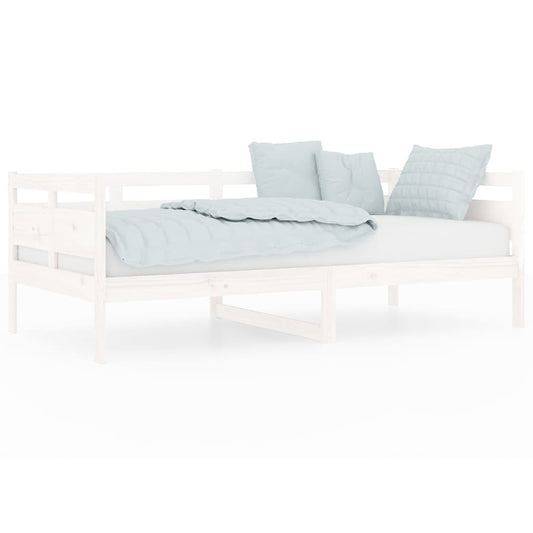 vidaXL Day Bed | White | Solid pine wood, plywood | Single