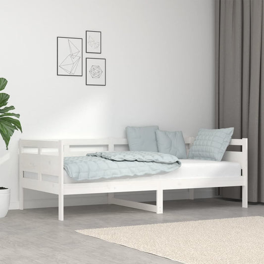 vidaXL Day Bed | White | Solid pine wood, plywood | Single