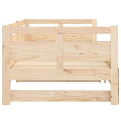 vidaXL Pull-out Day Bed without Mattress Solid Wood Pine 2x(80x200) cm