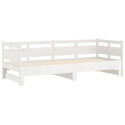 vidaXL Pull-out Day Bed without Mattress White 2x(80x200) cm