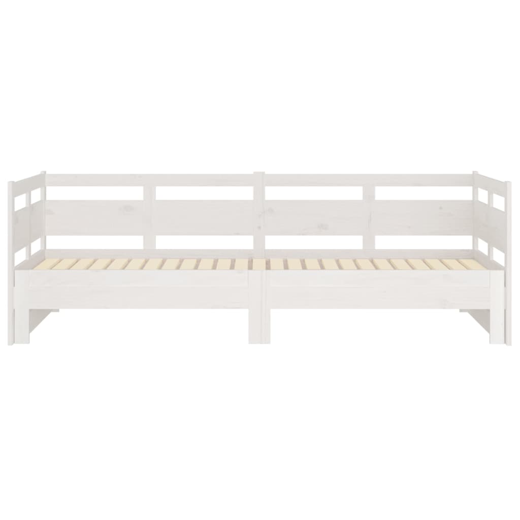 vidaXL Pull-out Day Bed without Mattress White 2x(80x200) cm