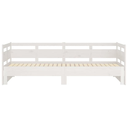 vidaXL Pull-out Day Bed without Mattress White 2x(80x200) cm