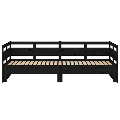 vidaXL Pull-out Day Bed | Black | Solid pine wood | Double size