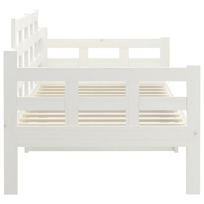 vidaXL Day Bed without Mattress White Solid Wood Pine 90x200 cm