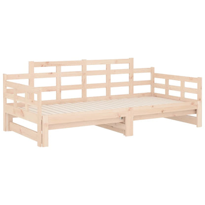 vidaXL Pull-out Day Bed without Mattress Solid Wood Pine 2x cm