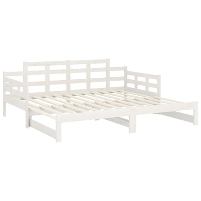 vidaXL Pull-out Day Bed without Mattress White 2x(90x190) cm