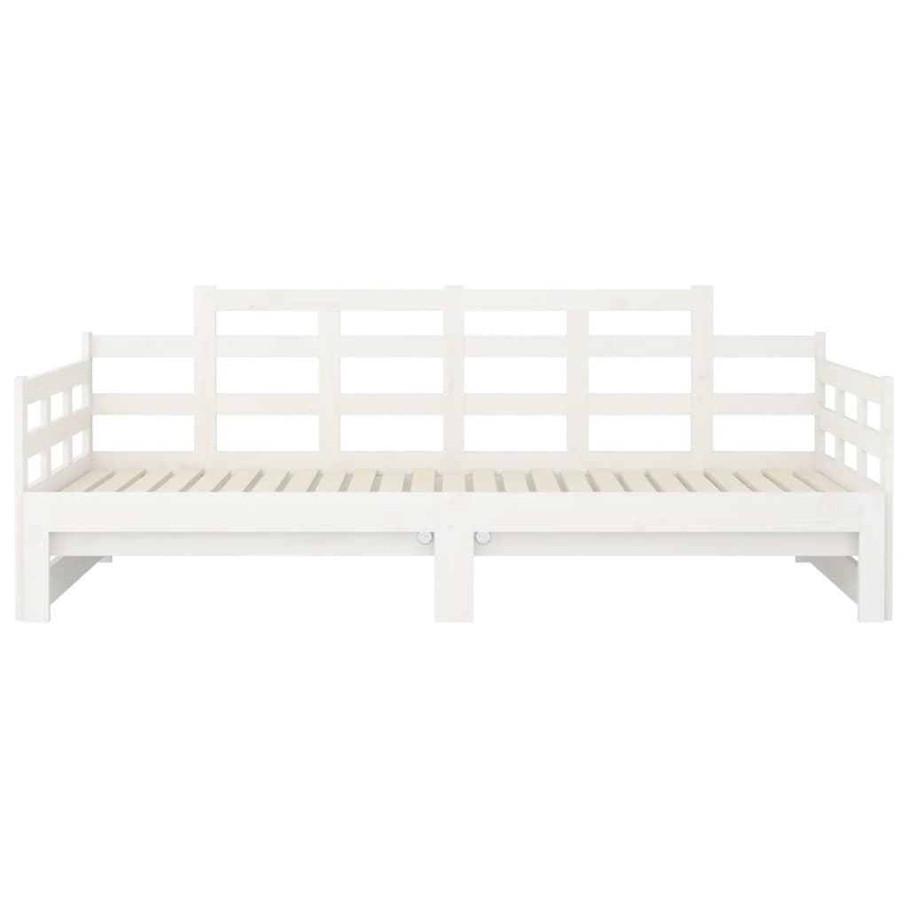 vidaXL Pull-out Day Bed without Mattress White 2x(90x190) cm