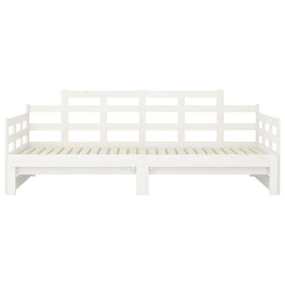 vidaXL Pull-out Day Bed without Mattress White 2x(90x190) cm