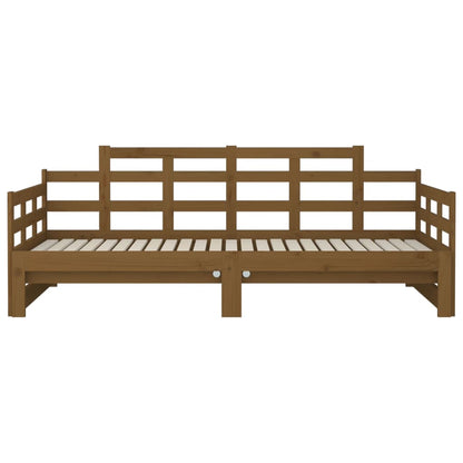vidaXL Pull-out Day Bed without Mattress Honey Brown 2x(90x190) cm