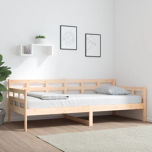 vidaXL Day Bed | Natural Pine | Solid Pinewood | 90x200 cm | Convertible