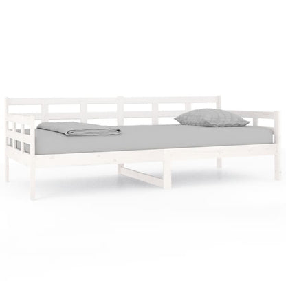 vidaXL Day Bed without Mattress White Solid Wood Pine 90x200 cm