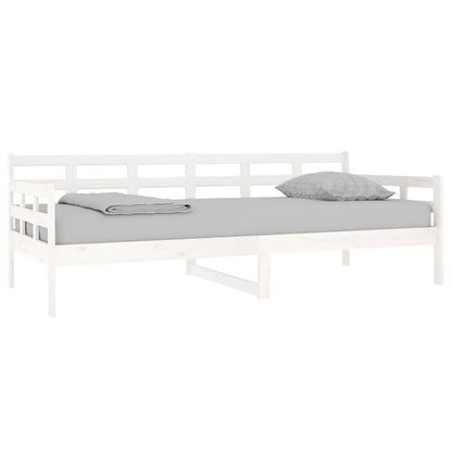 vidaXL Day Bed without Mattress White Solid Wood Pine 90x200 cm