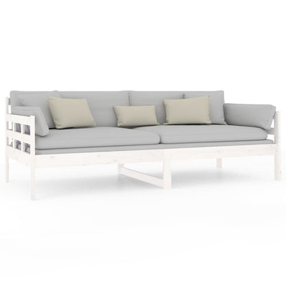 vidaXL Day Bed without Mattress White Solid Wood Pine 90x200 cm