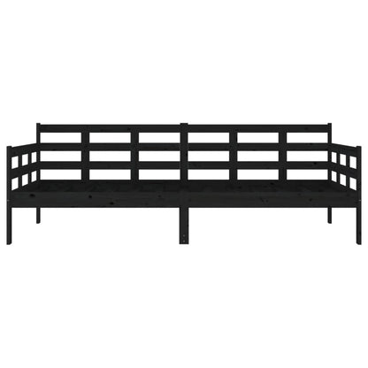 vidaXL Day Bed | Black | Solid Pine Wood | Single |  Convertible