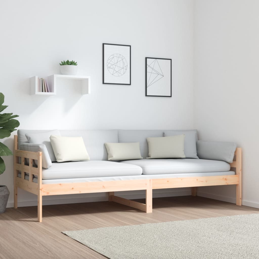 vidaXL Day Bed | Natural Pine | Solid pinewood | 80x200 cm