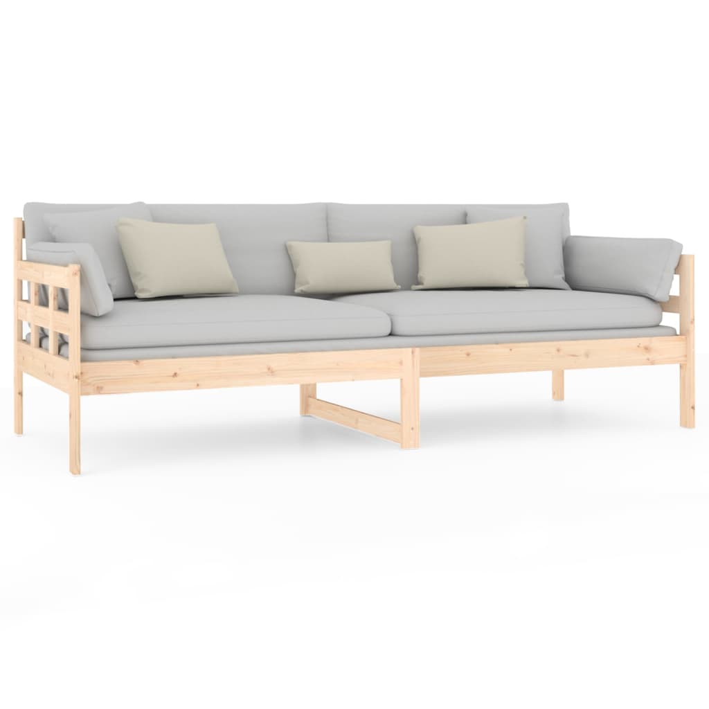 vidaXL Day Bed | Natural Pine | Solid pinewood | 80x200 cm