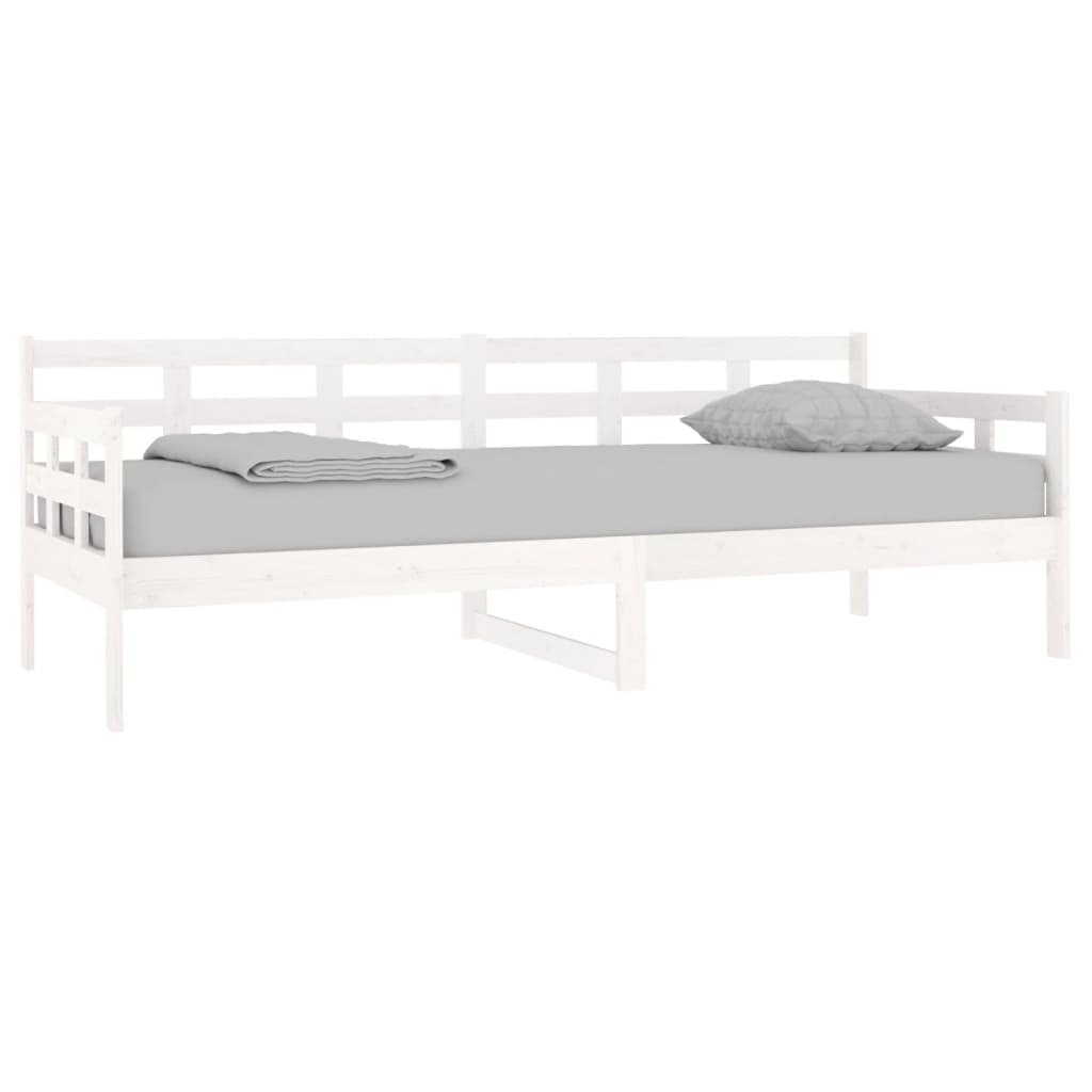 vidaXL Day Bed | White | Solid pine wood | 80x200 cm
