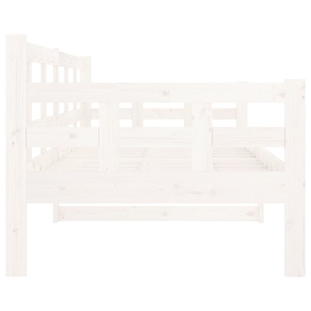 vidaXL Day Bed | White | Solid pine wood | 80x200 cm