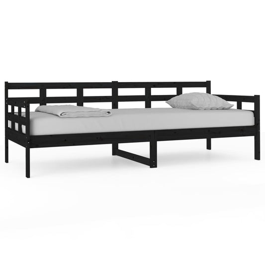 vidaXL Day Bed | Black | Solid pine wood | Single