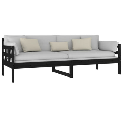 vidaXL Day Bed | Black | Solid pine wood | Single