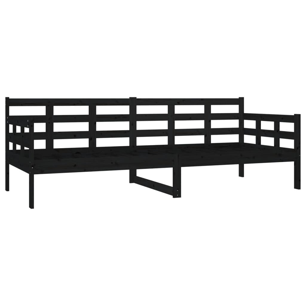 vidaXL Day Bed | Black | Solid pine wood | Single