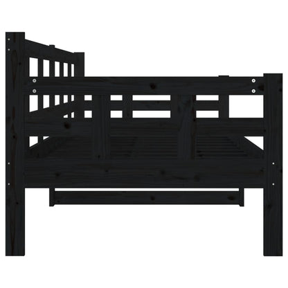 vidaXL Day Bed | Black | Solid pine wood | Single