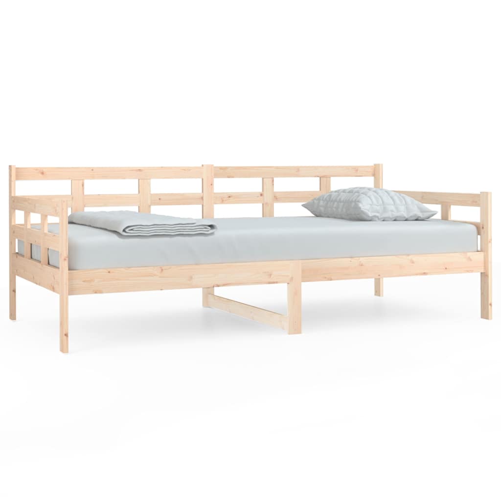 vidaXL Day Bed | Natural Pine | Solid Pine Wood | Single size