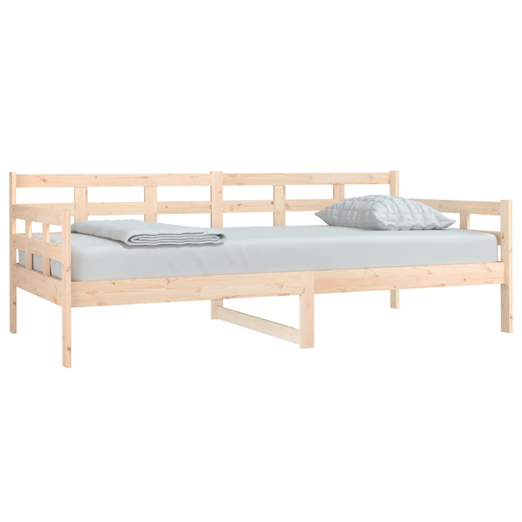 vidaXL Day Bed | Natural Pine | Solid Pine Wood | Single size