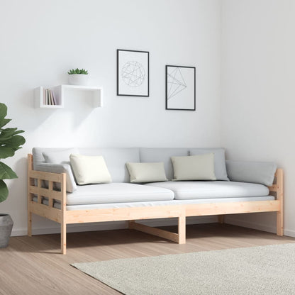 vidaXL Day Bed | Natural Pine | Solid Pine Wood | Single size