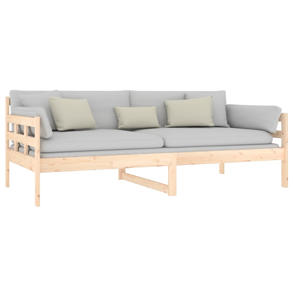 vidaXL Day Bed | Natural Pine | Solid Pine Wood | Single size