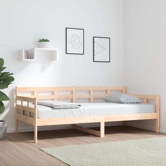 vidaXL Day Bed | Natural Pine | Solid Pine Wood | Single size