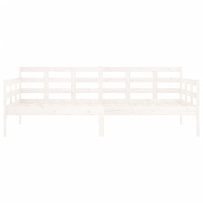 vidaXL Day Bed | White | Solid pine wood | Single | Convertible