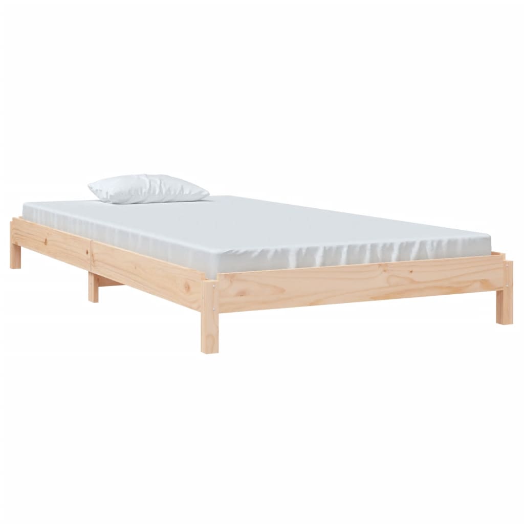 vidaXL Stack Bed without Mattress 100x200 cm Solid Wood Pine