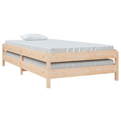 vidaXL Stack Bed without Mattress 100x200 cm Solid Wood Pine