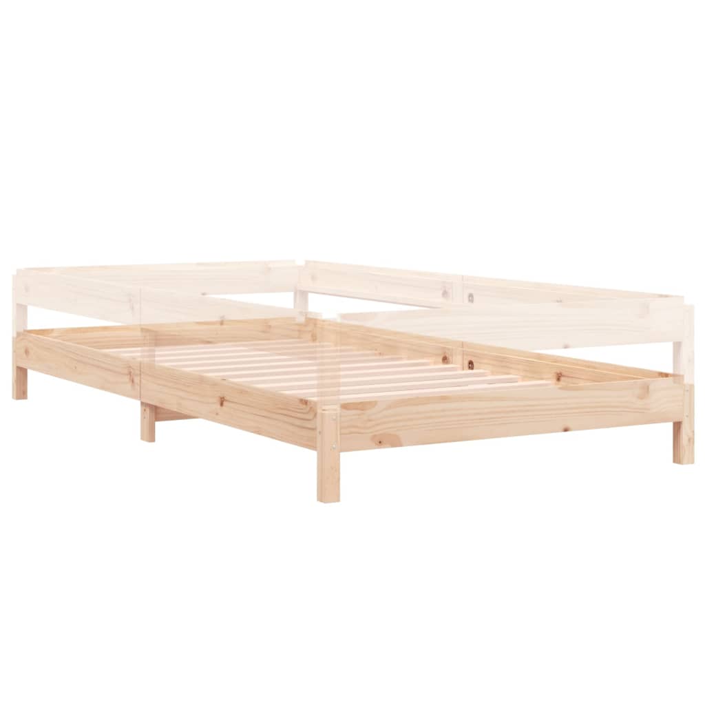 vidaXL Stack Bed without Mattress 100x200 cm Solid Wood Pine