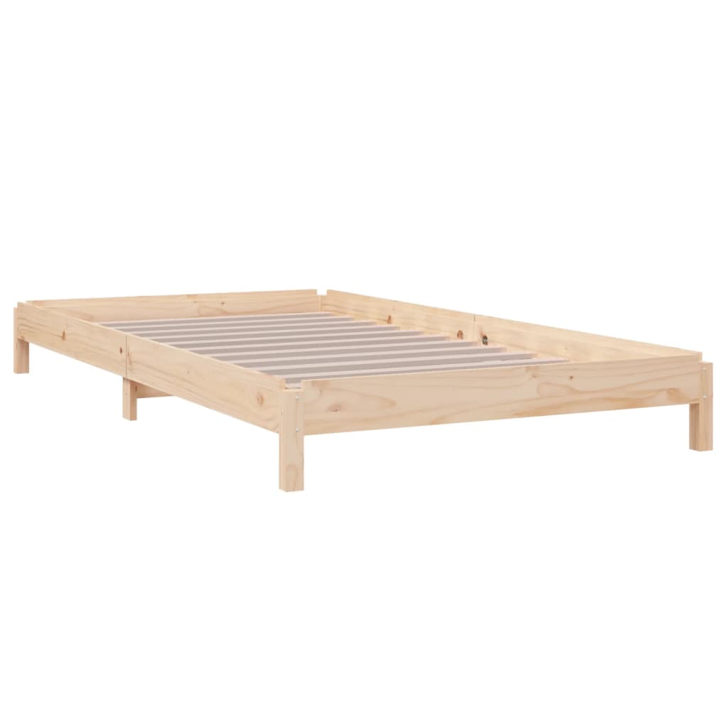 vidaXL Stack Bed without Mattress 100x200 cm Solid Wood Pine