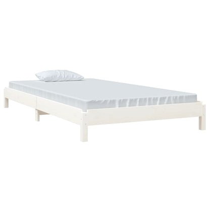 vidaXL Stack Bed without Mattress White 100x200 cm Solid Wood Pine