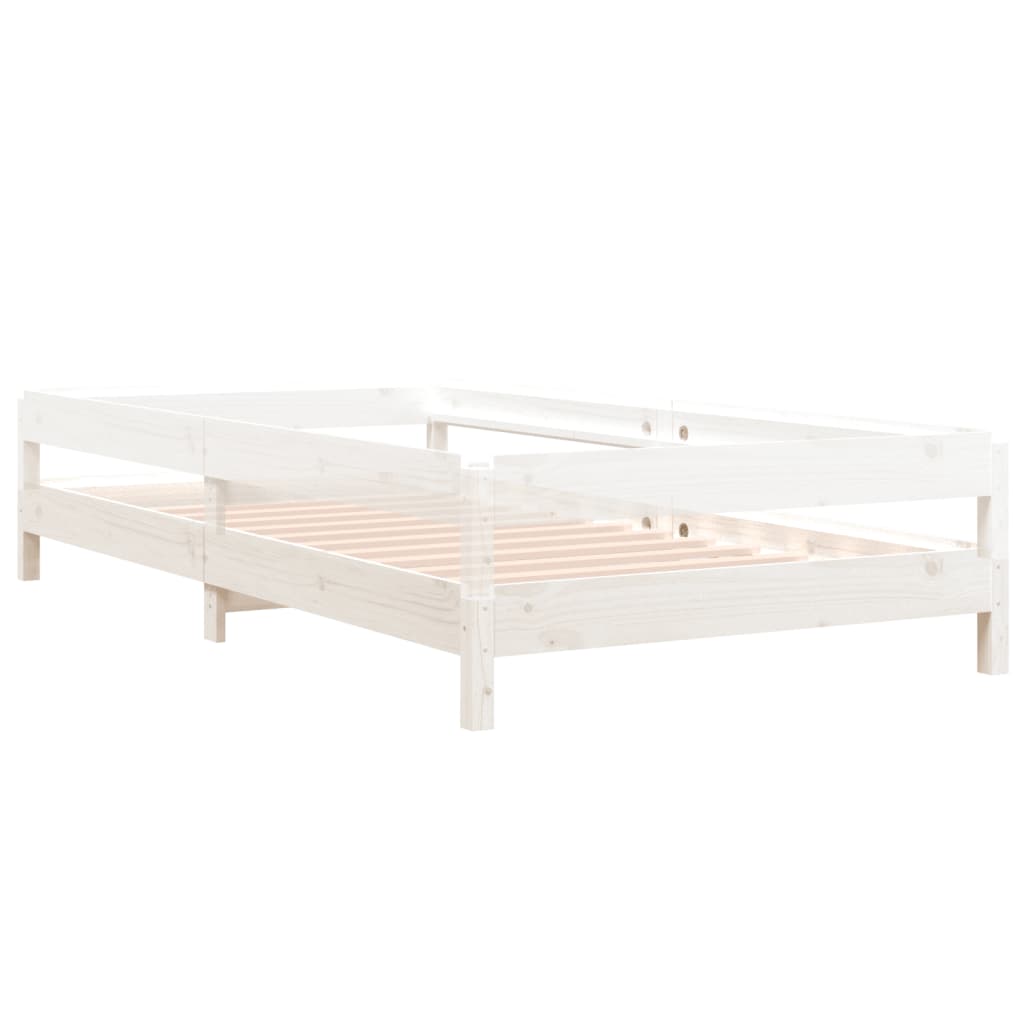 vidaXL Stack Bed without Mattress White 100x200 cm Solid Wood Pine
