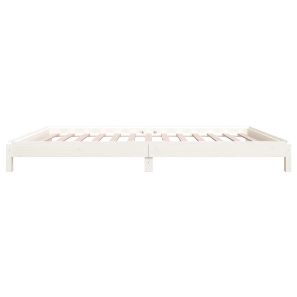 vidaXL Stack Bed without Mattress White 100x200 cm Solid Wood Pine