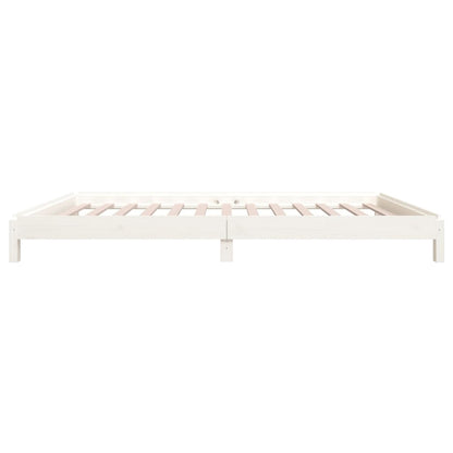 vidaXL Stack Bed without Mattress White 100x200 cm Solid Wood Pine