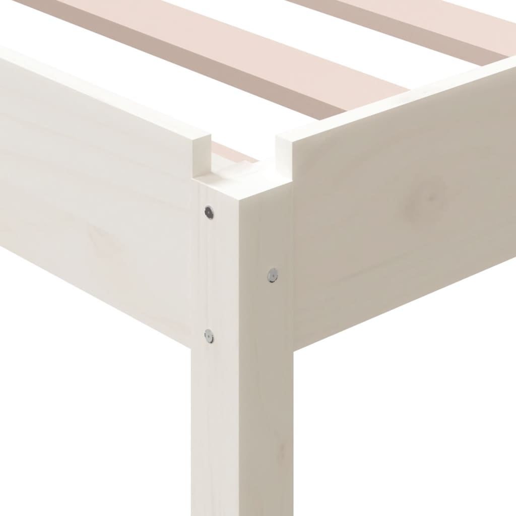 vidaXL Stack Bed without Mattress White 100x200 cm Solid Wood Pine