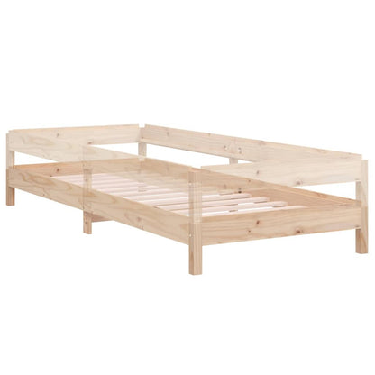 vidaXL Stack Bed without Mattress 90x190 cm Single Solid Wood Pine