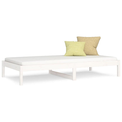 vidaXL Day Bed | White | Solid pine wood | Small
