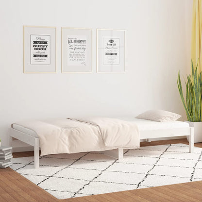vidaXL Day Bed | White | Solid pine wood | Small