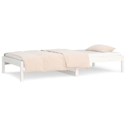 vidaXL Day Bed | White | Solid pine wood | Small
