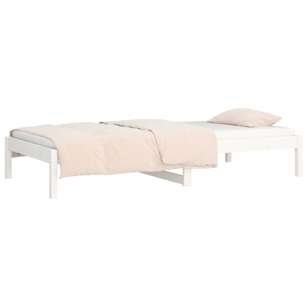 vidaXL Day Bed | White | Solid pine wood | Small